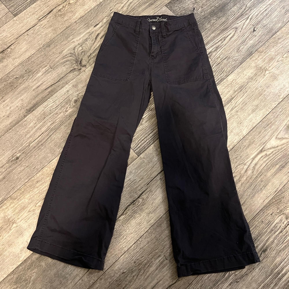 Universal Thread cotton, wide leg, cropped pant, black, size 0
